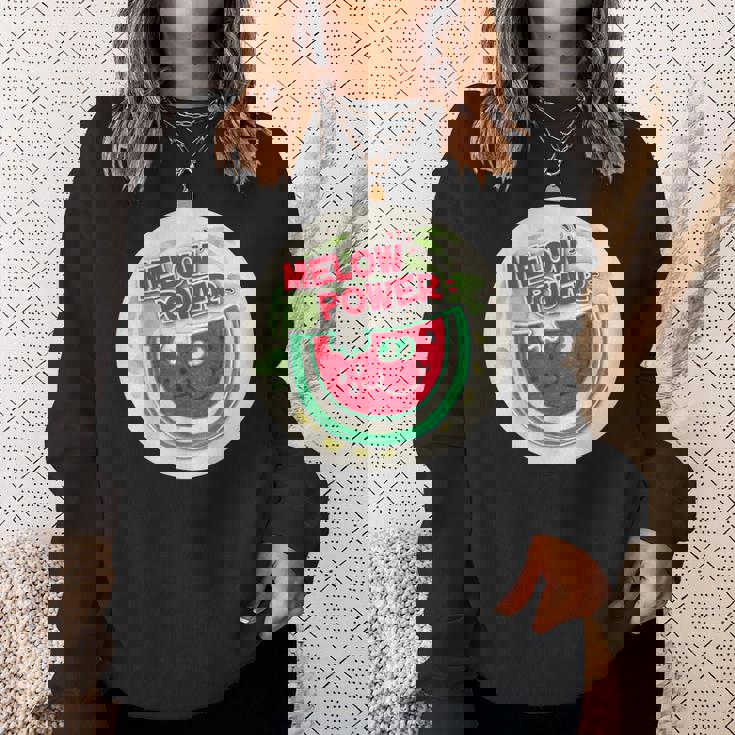 ヴィンテージ スクラッチ&スニフ ステッカー スイカ、メロンパワー スウェットシャツ 彼女への贈り物