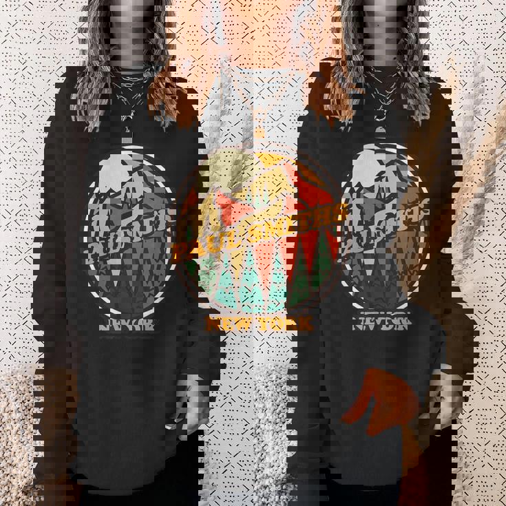 ヴィンテージ ポール・スミス ニューヨークマウンテン ハイキング お土産プリント スウェットシャツ 彼女への贈り物