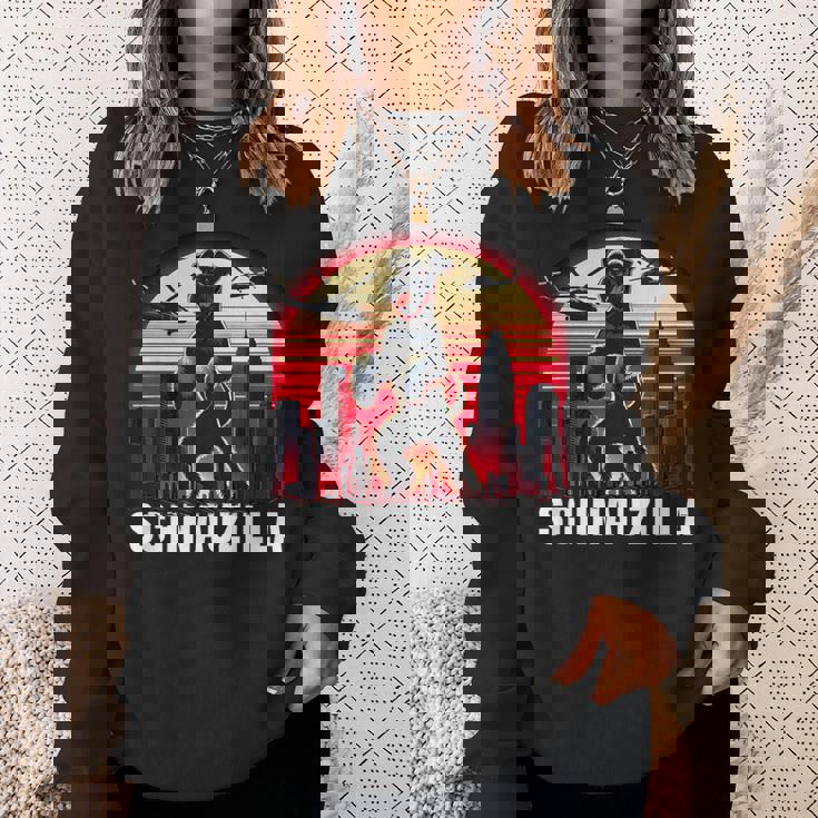 ヴィンテージ ミニ シュナウザー シュナウジラ アンティーク調 動物愛好家 スウェットシャツ 彼女への贈り物