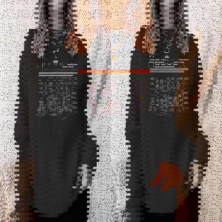 ヴィンテージ モジュラー シンセサイザー アナログ オーディオ エンジニア シンセ オタク スウェットシャツ 彼女への贈り物