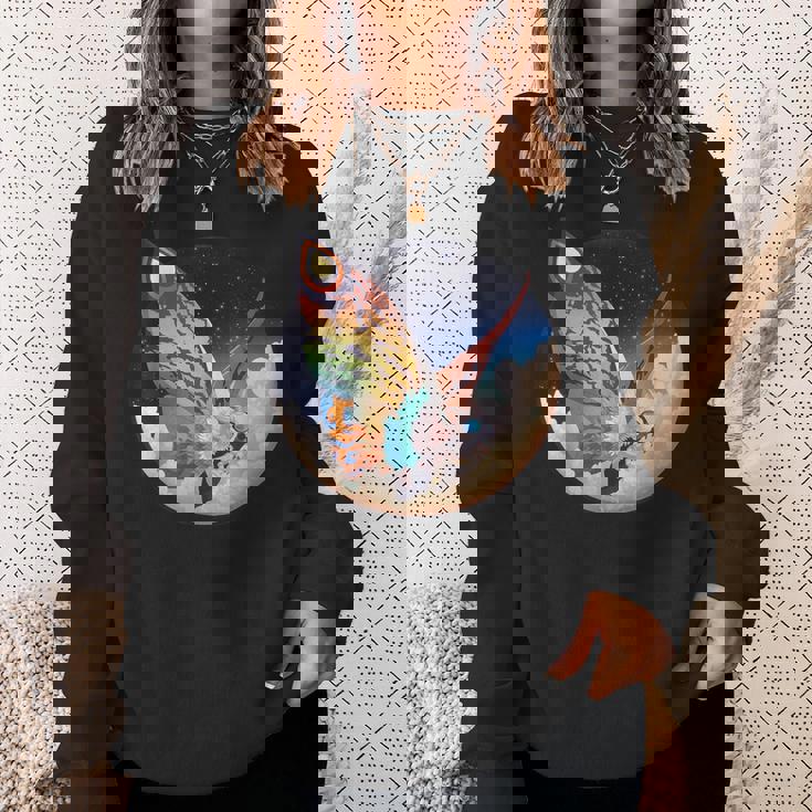 ヴィンテージ モスラ-モスラ怪獣怪獣 スウェットシャツ 彼女への贈り物