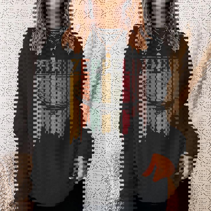 ヴィンテージ レトロ ツェッペリン 飛行船 アンティーク調 スウェットシャツ 彼女への贈り物