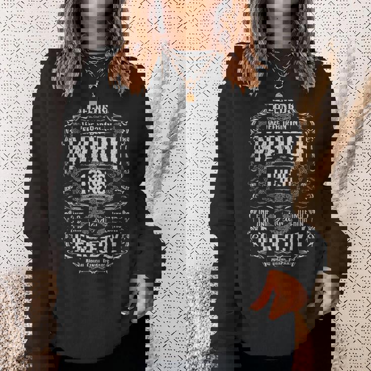 ヴィンテージ29歳の誕生日レジェンドは1996年3月に誕生しました。 スウェットシャツ 彼女への贈り物