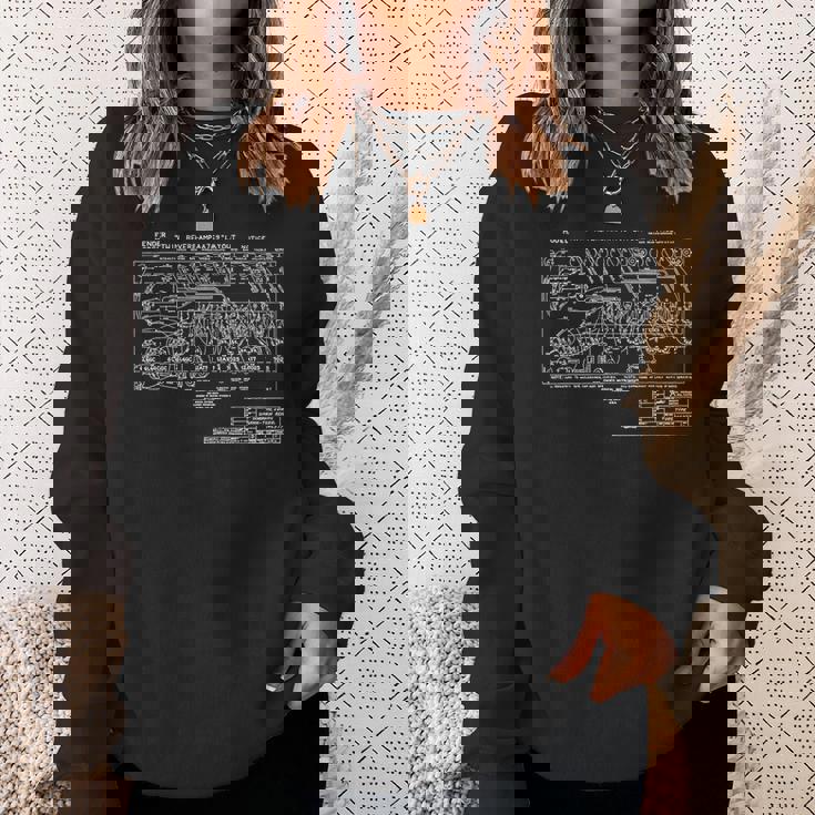 ヴィンテージギターアンプ 図面 スウェットシャツ 彼女への贈り物