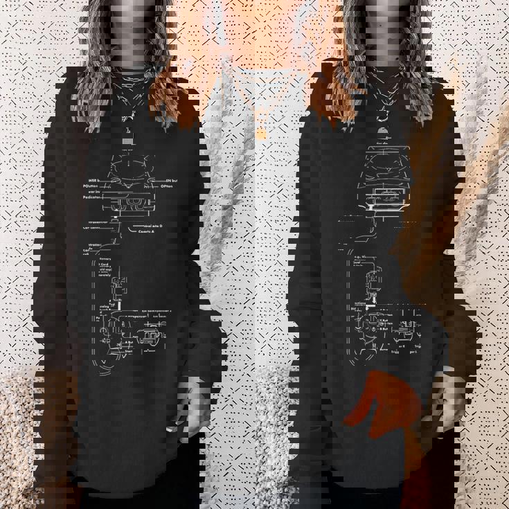 ヴィンテージゲーム図表 ビデオゲームコンソール レトロチャート ギフト スウェットシャツ 彼女への贈り物