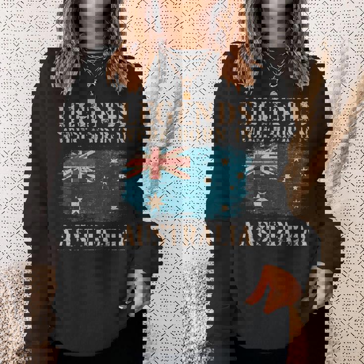 ヴィンテージデザインオーストラリア国旗オーストラリア スウェットシャツ 彼女への贈り物