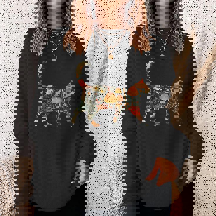 ヴィンテージ・シルエット きのこ草原 コタゴラス・キャット スウェットシャツ 彼女への贈り物