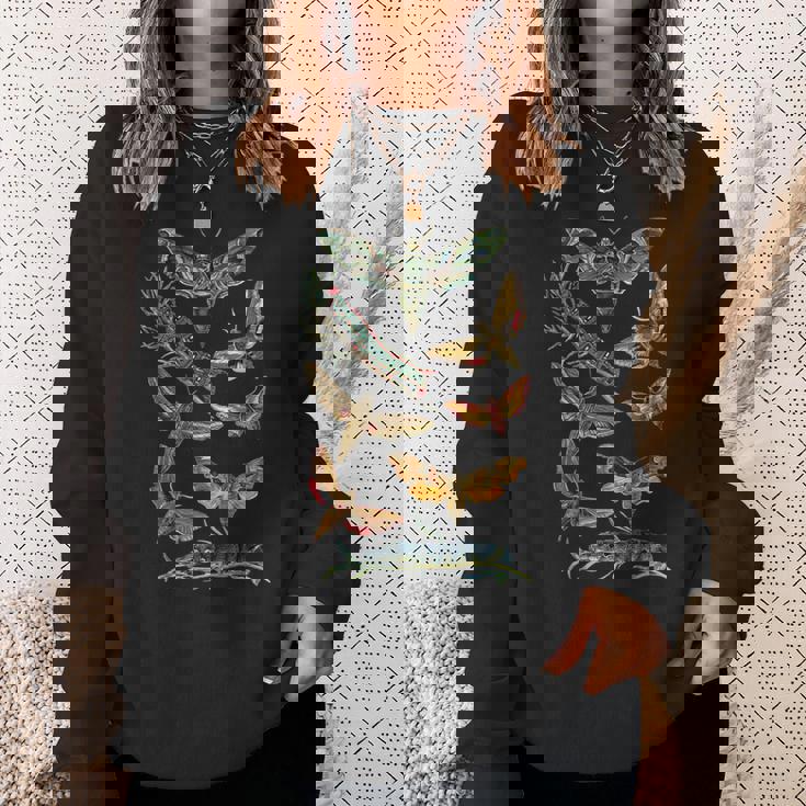 ヴィンテージ蛾 科学ギフト 昆虫 虫 イラスト スウェットシャツ 彼女への贈り物