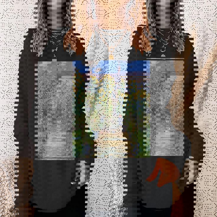 ヴェトゥイユの画家の庭／クロード・モネ（ビッグプリント）【世界の名画】Claude Monet 美術館アート 油絵 スウェットシャツ 彼女への贈り物