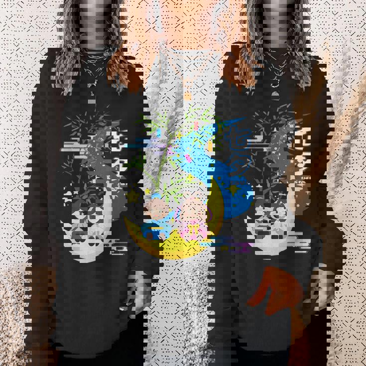 七夕、天の川、着物、日本祭りかわいい、星、日本の伝統的なお祭り、夏、夏休み、日本人形 スウェットシャツ 彼女への贈り物