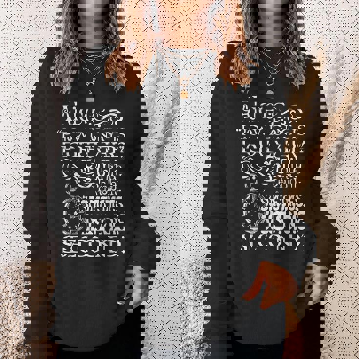 不思議の国の美しいアリス「How Long Is Forever」の引用 スウェットシャツ 彼女への贈り物