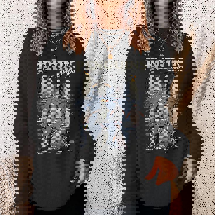 世界のペンギン 海洋生物学 ペンギン好き スウェットシャツ 彼女への贈り物