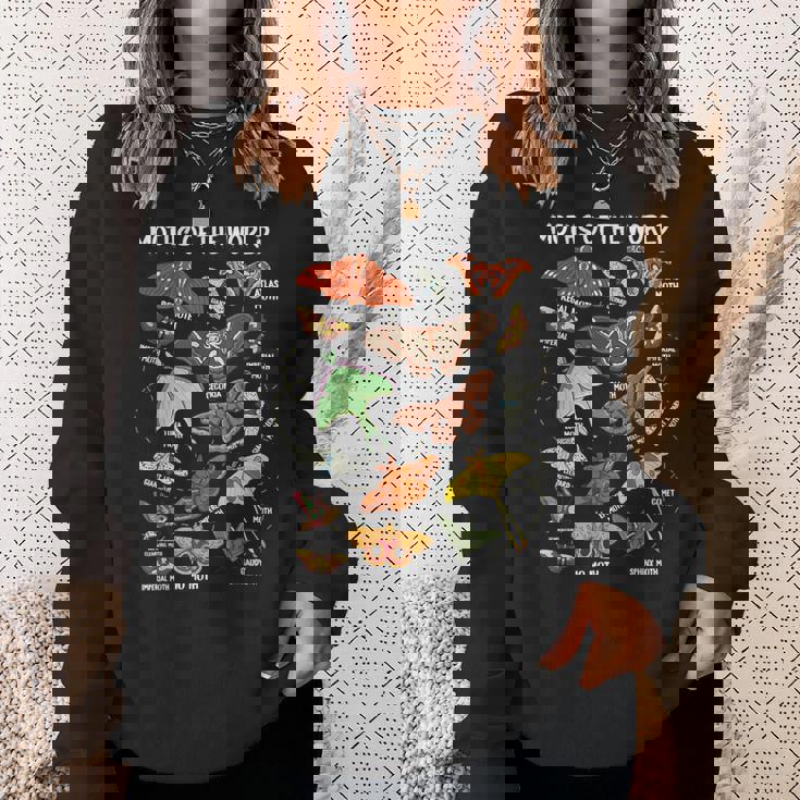 世界の蛾 昆虫昆虫 スウェットシャツ 彼女への贈り物