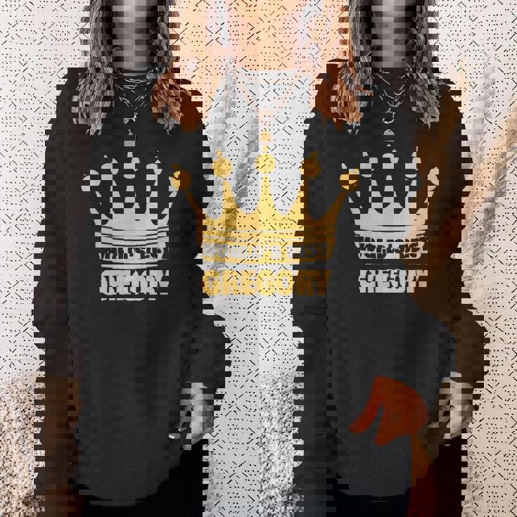 世界一のグレゴリー 面白い名前「グレゴリー」 スウェットシャツ 彼女への贈り物