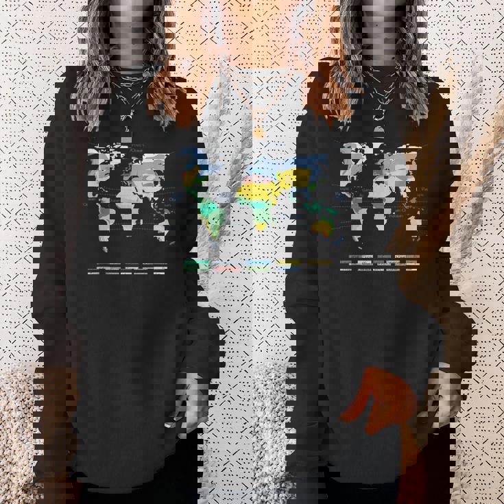 世界地図 気候帯 海名 英語語 スウェットシャツ 彼女への贈り物