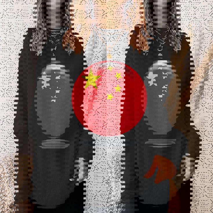 中国国旗サークル 中国人と中国を愛する方 スウェットシャツ 彼女への贈り物