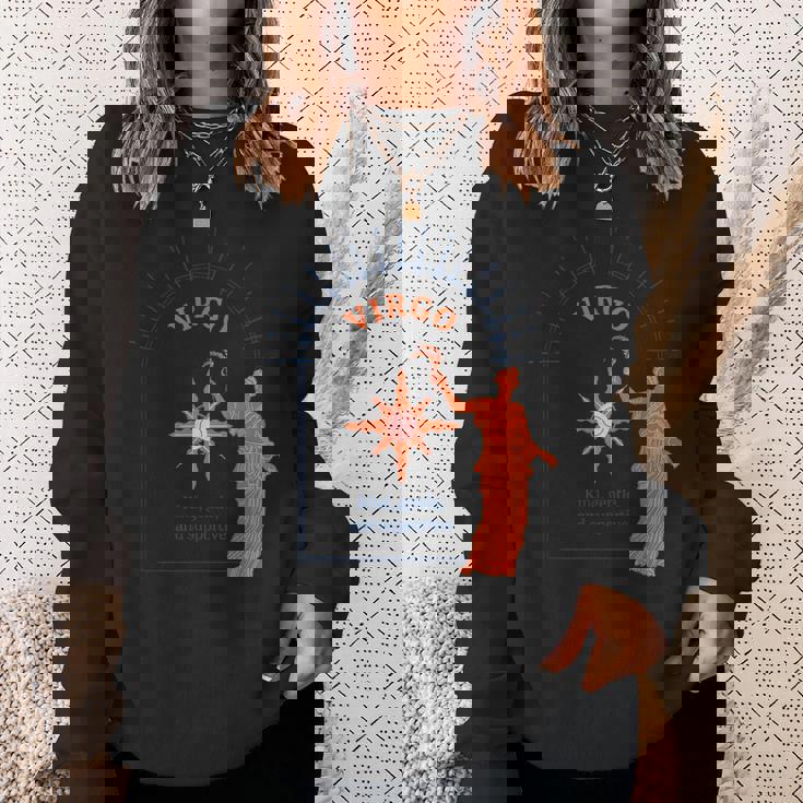 乙女座 星座 9月 8月 誕生日 グラフィックアート 乙女座サイン スウェットシャツ 彼女への贈り物