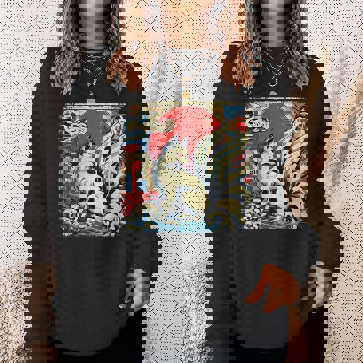 九尾狐 きつね スウェットシャツ 彼女への贈り物