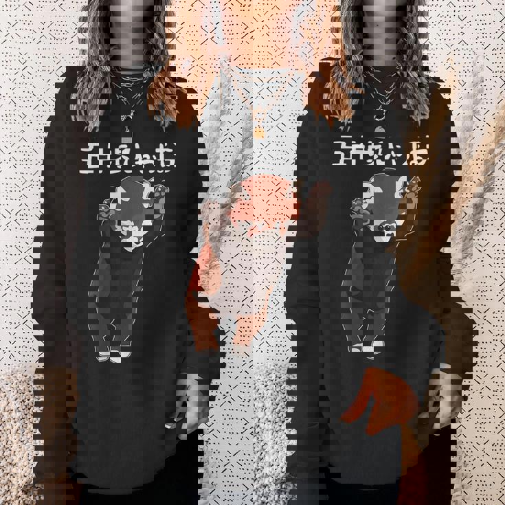 五十歩ひゃっほう レッサーパンダ ネタ ことわざ ことわざのもじり ジョーク ギャグ ダジャミ おもしろ メンズ 半袖 スウェットシャツ 彼女への贈り物