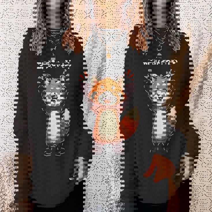 五十歩ひゃっほう レッサーパンダ ネタ ことわざ ことわざのもじり ジョーク ギャグ ダジャレ ツッコミ おもしろ メン 長袖tシャツ スウェットシャツ 彼女への贈り物