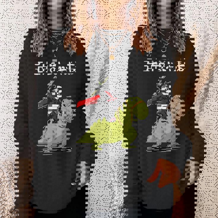 五十歩ひゃっほう恐竜 ネタ ことわざ ことわざのもじり ジョーク ギャグ ダジャレ ツッコミ おもしろ メンズ 半袖 スウェットシャツ 彼女への贈り物