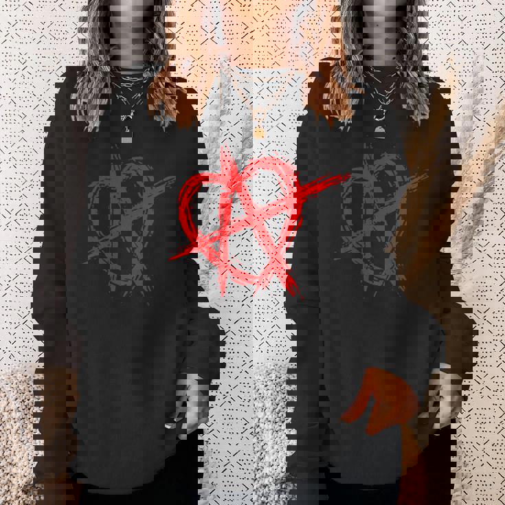 人間関係アナーキー シンボル・ロゴ Ra 恋愛関係アナーキー スウェットシャツ 彼女への贈り物