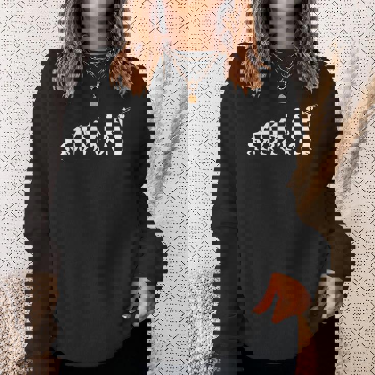 人類の進化 ネタ ジャズ クラシック ポップ 音楽好き おもしろ トロンボーン 金管楽器 スウェットシャツ 彼女への贈り物