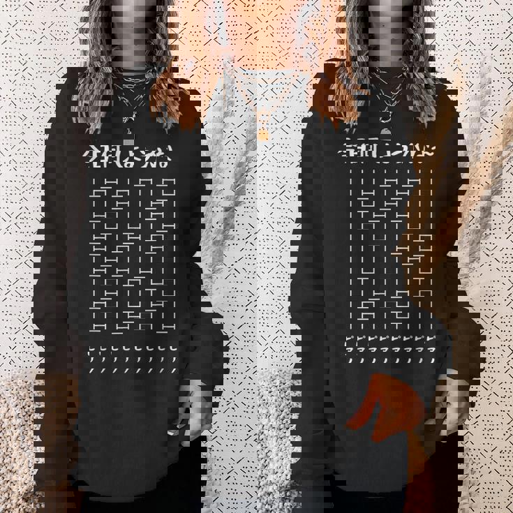 今日何しようかなー あみだくじの面白ネタ ピアノ あみだくじ ギャグ ピアノ 音楽好き おもしろ スウェットシャツ 彼女への贈り物