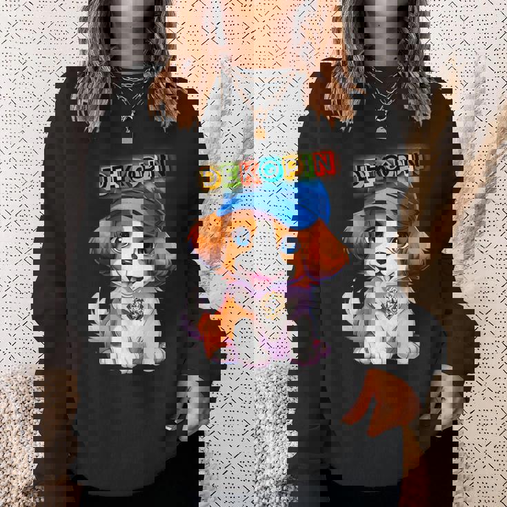 仔犬 野球 Decoy デコピン 愛犬 Kooikerhondje かわいい 人気者 スウェットシャツ 彼女への贈り物