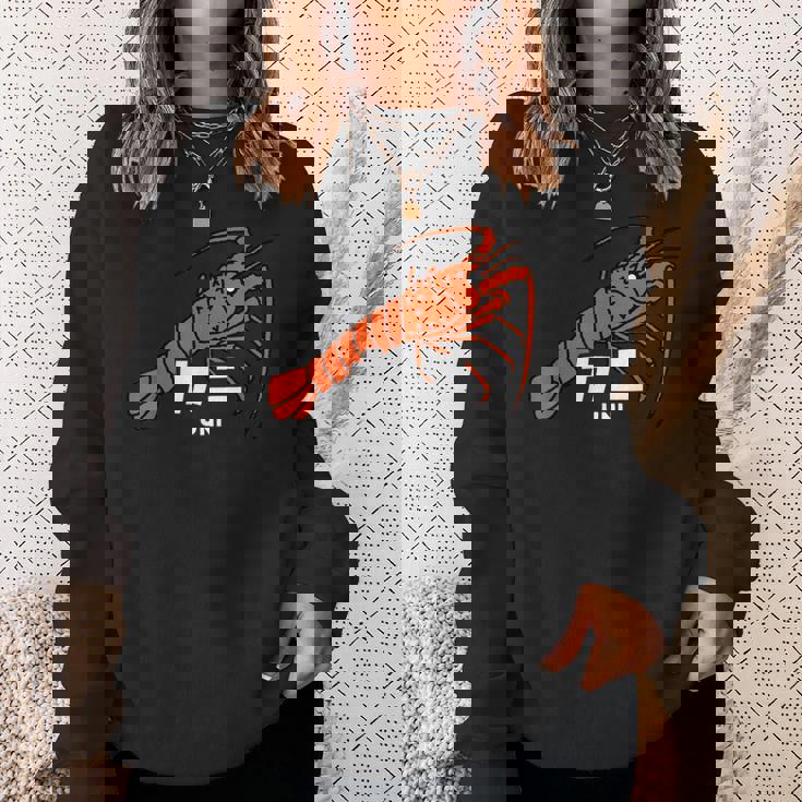 伊勢エビ エビ カニ ウニ 海洋生物 矛盾 おもしろ イラスト かわいい 面白い ネタ 画像 スウェットシャツ 彼女への贈り物