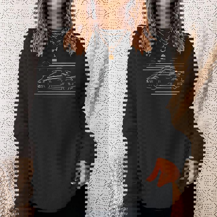 伝説のスポーツカーtシャツ アイコニックな911シルエットデザイン スウェットシャツ 彼女への贈り物