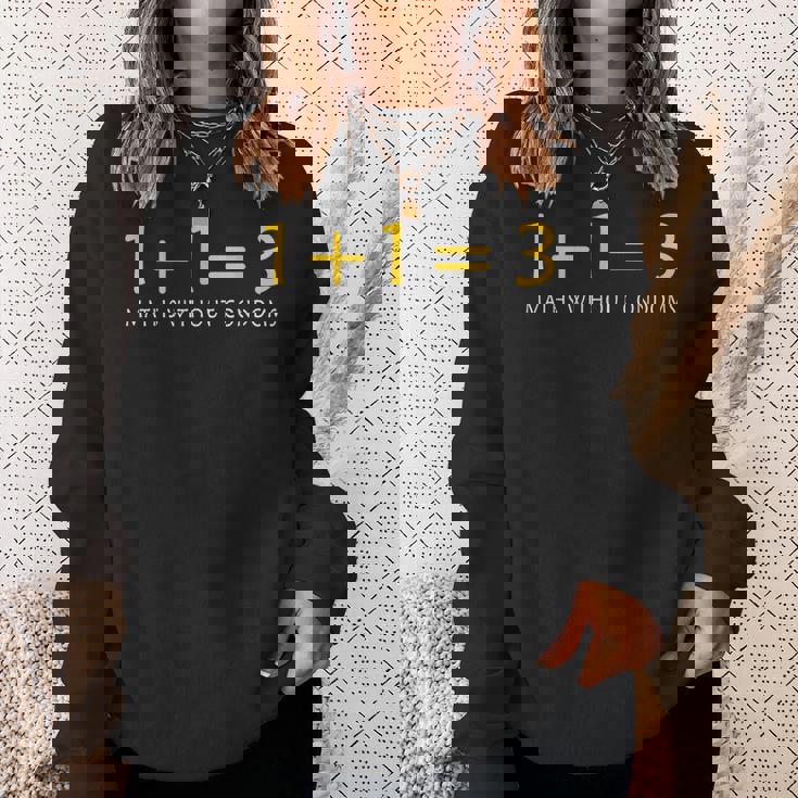 保護なしの数学 面白い楽しい スウェットシャツ 彼女への贈り物