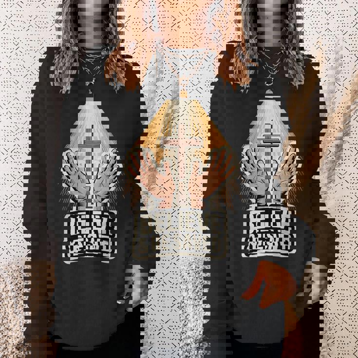 信じて救われる スウェットシャツ 彼女への贈り物