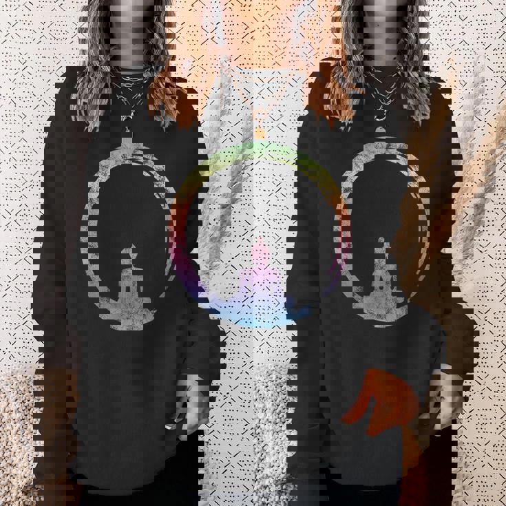 円宗 禅 円 仏 瞑想 日本 書道 ヨガ スウェットシャツ 彼女への贈り物