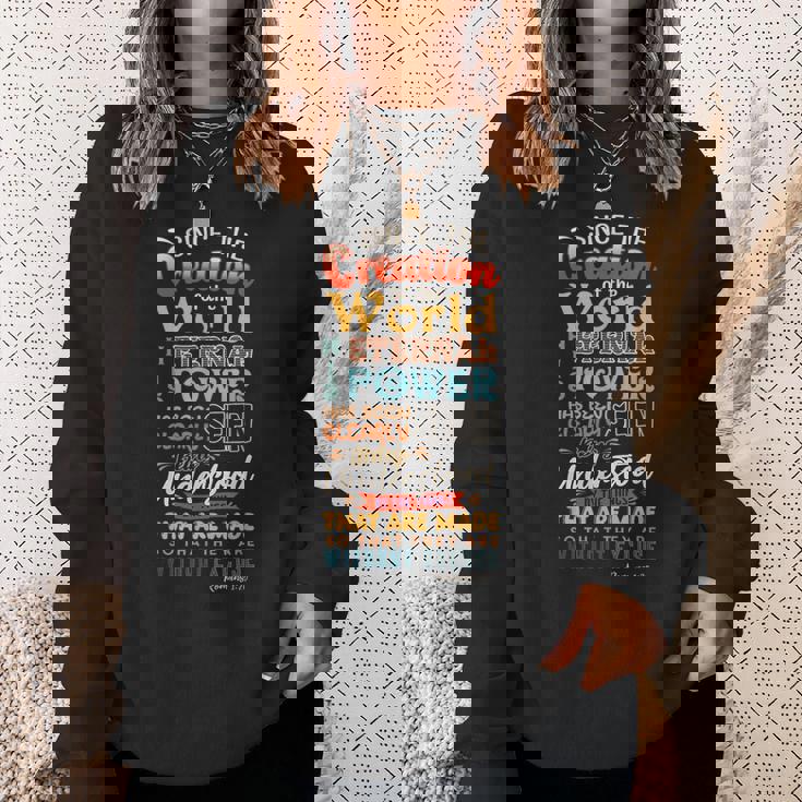 創世記 聖書 神々 創造 教会 イエス・キリスト スウェットシャツ 彼女への贈り物