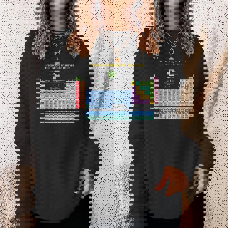 化学元素周期表 ノベルティ グラフィックデザイン スウェットシャツ 彼女への贈り物