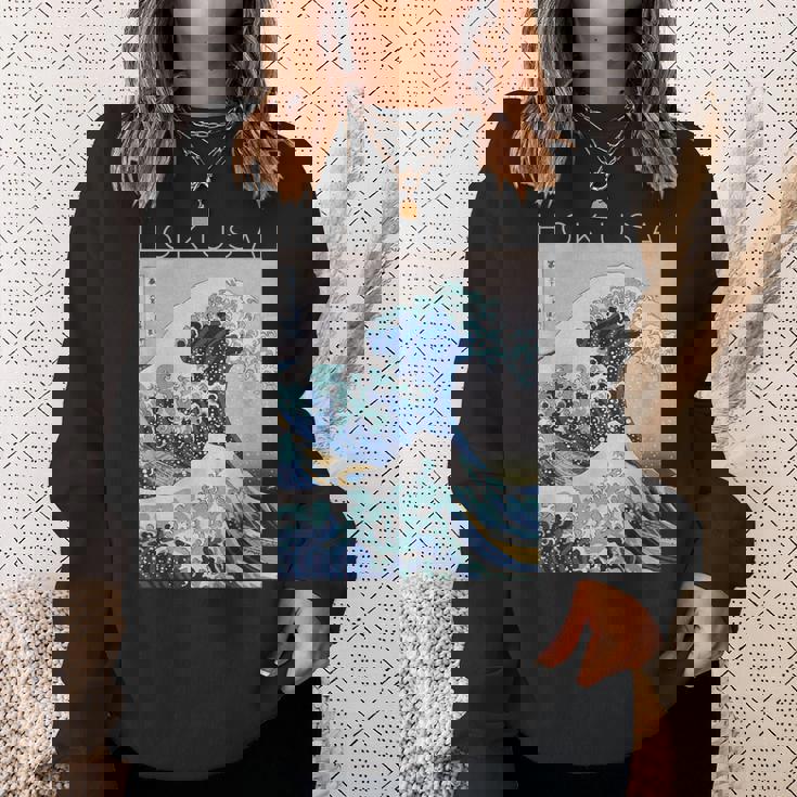 北斎 神奈川沖大波 アーティストのために スウェットシャツ 彼女への贈り物