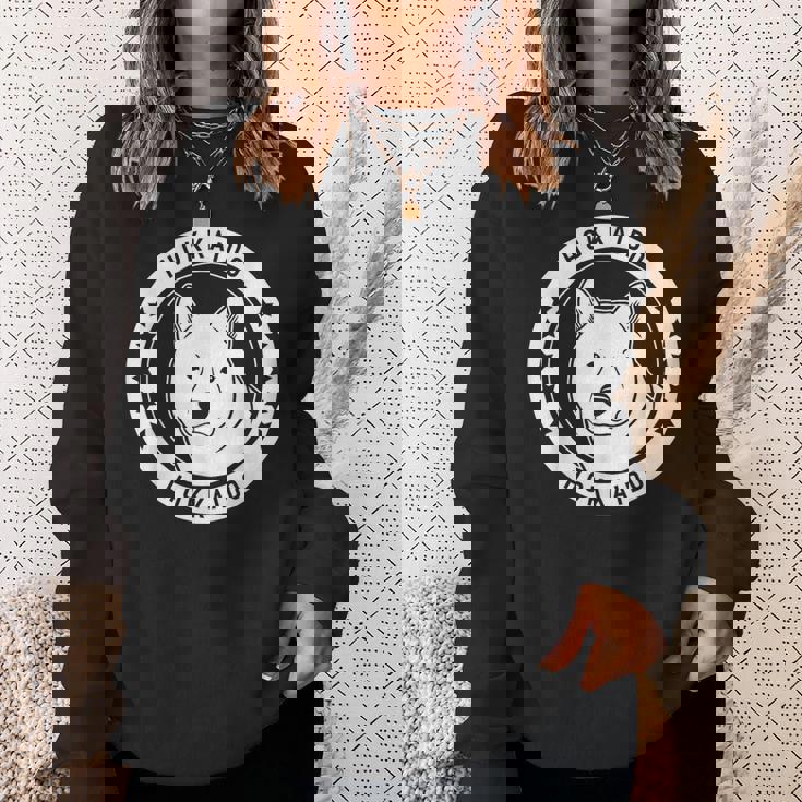 北海道犬のポートレート スウェットシャツ 彼女への贈り物