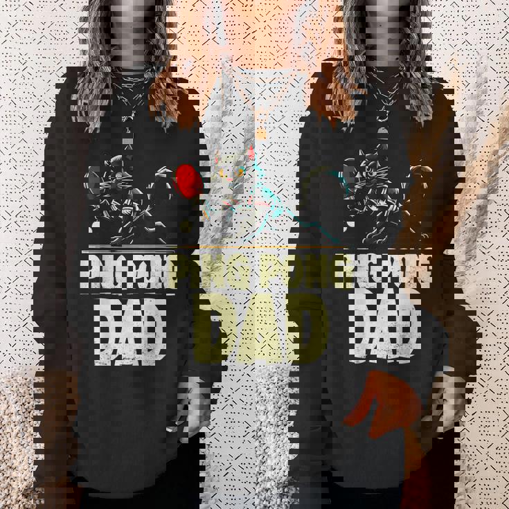 卓球 黒猫パパピンポン 黒猫ピンポン スウェットシャツ 彼女への贈り物