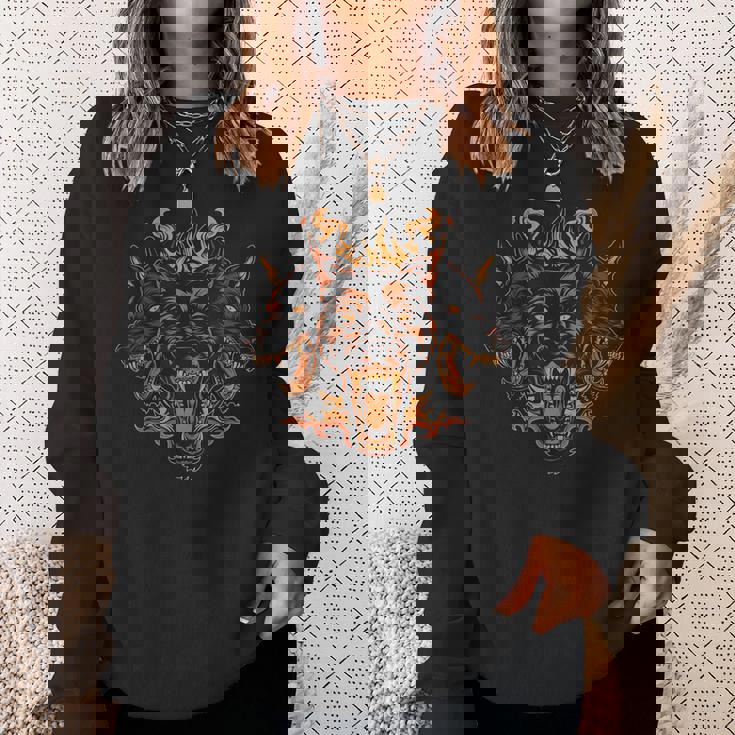 古代ギリシャ神話 ケルベロス 三頭犬 ケルベロス スウェットシャツ 彼女への贈り物