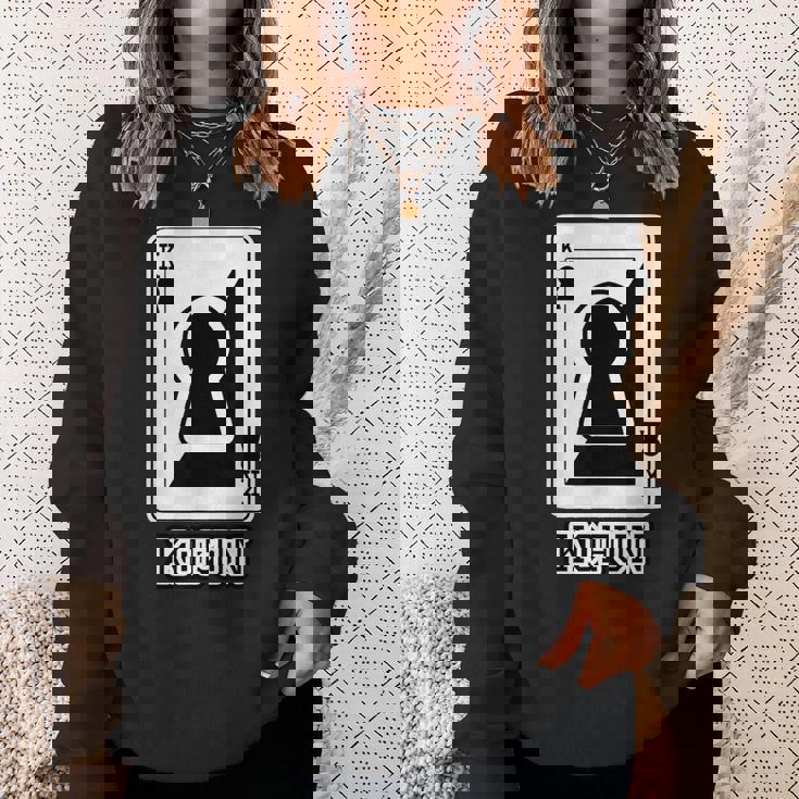 古墳《トランプのキング》パロディ【変なデザイン屋さん】歴史 かわいい イラスト 面白い おしゃれ スウェットシャツ 彼女への贈り物