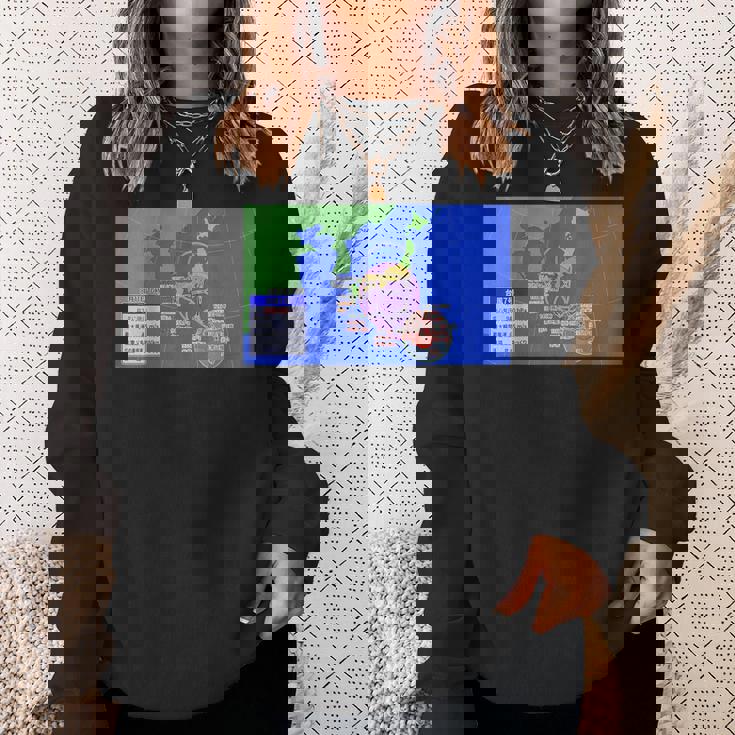 台風情報デザイン スウェットシャツ 彼女への贈り物