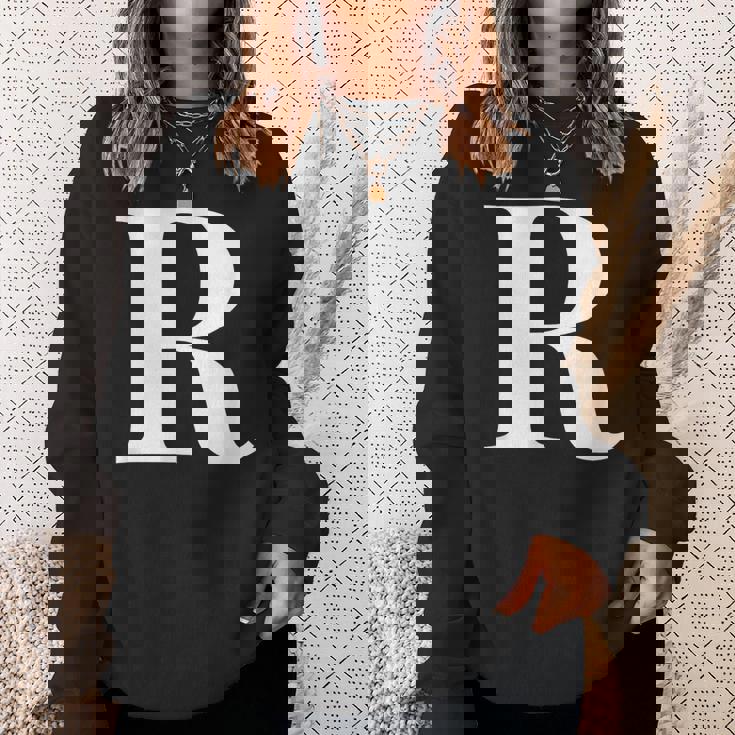 名前入り アルファベット イニシャル文字 R ギフト スウェットシャツ 彼女への贈り物