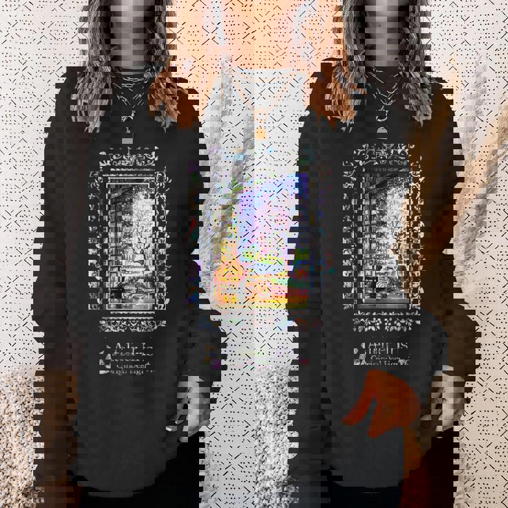 和みの夜桜 猫 金魚 スウェットシャツ 彼女への贈り物