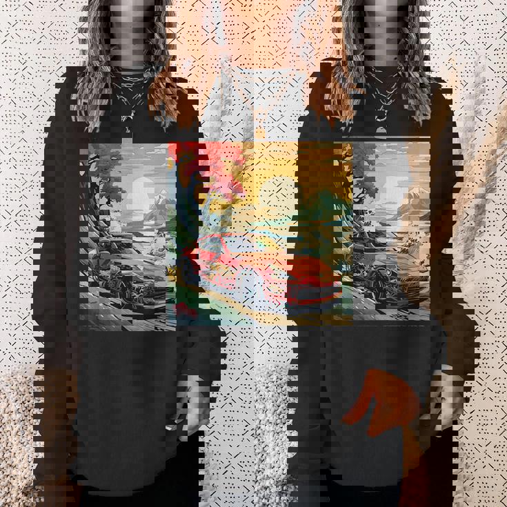 和風370z車 スウェットシャツ 彼女への贈り物