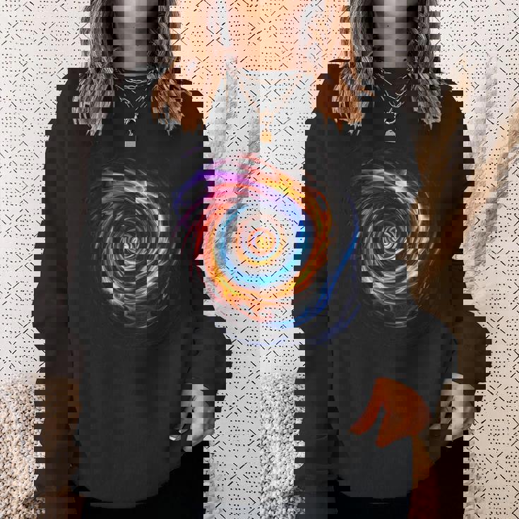 回転するレインボーフレームワールプール。 スウェットシャツ 彼女への贈り物