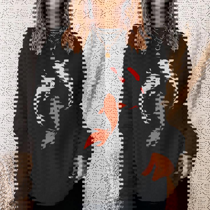 国産鯉 庭 池 魚 スウェットシャツ 彼女への贈り物