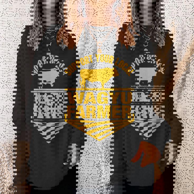 地元和牛農家を応援 牛和牛牧場。 スウェットシャツ 彼女への贈り物