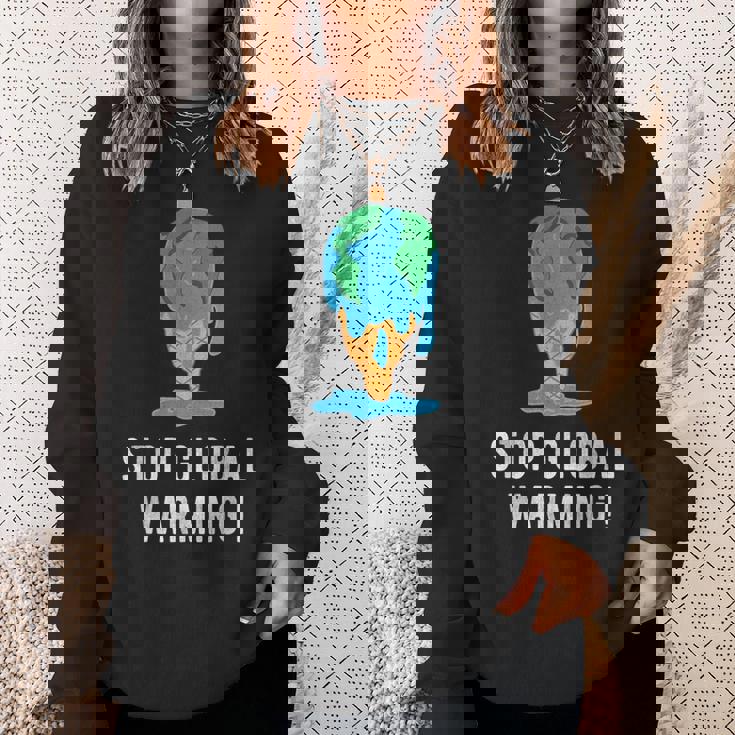 地球温暖化を止める アースデイ 地球 気候保護 地球温暖化 スウェットシャツ 彼女への贈り物