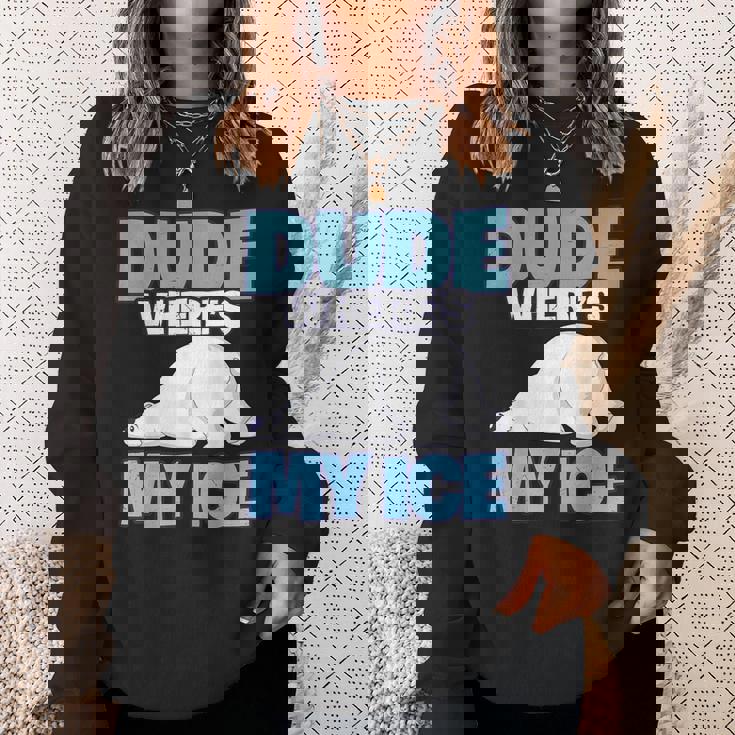 地球温暖化対策 シロクマ スウェットシャツ 彼女への贈り物